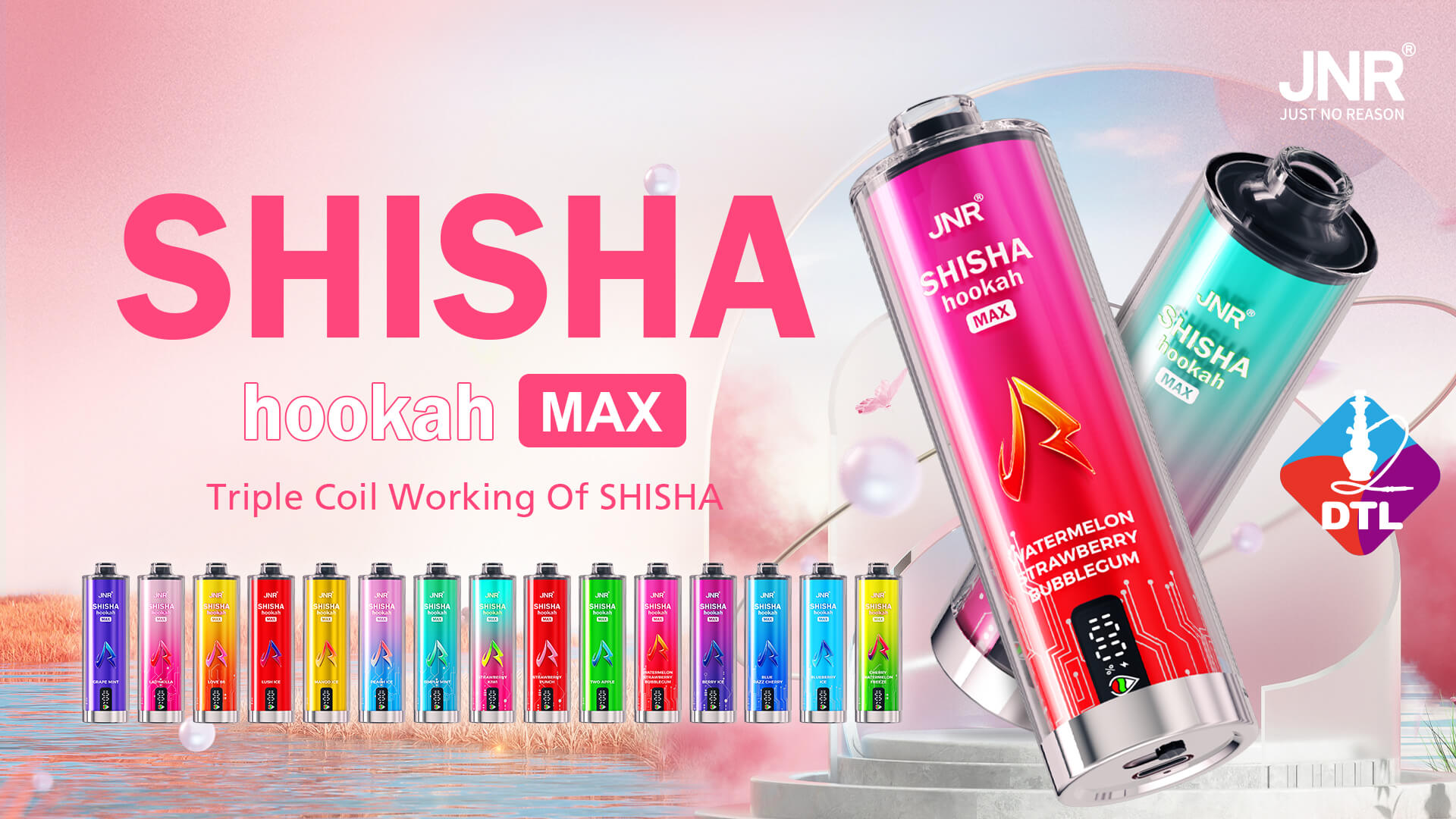 JNR Shisha Hookah Vape mit Nikotin MAX Einweg Vape 